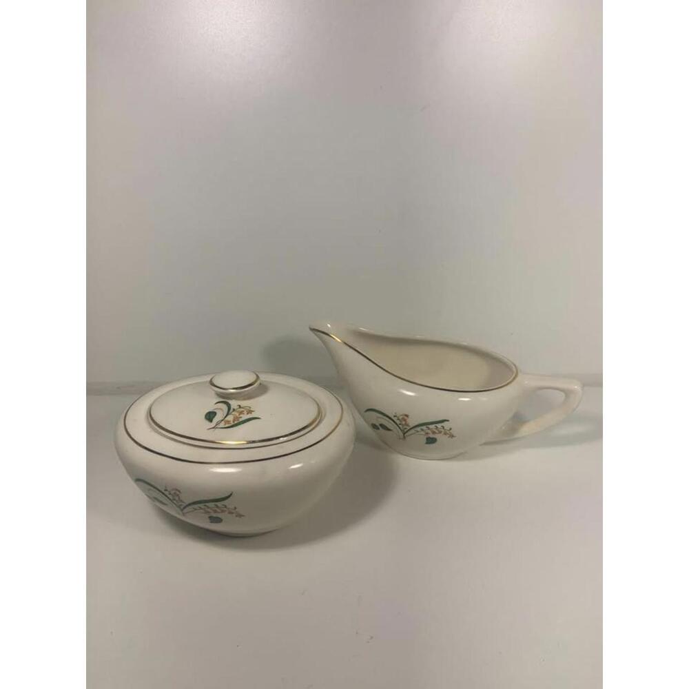 Knowles Forsythia China Sugar and Creamer Set